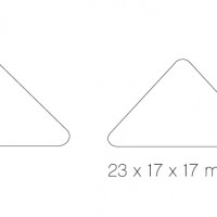 APLI 702. Caja gomets triangulares, 200 hojas 4 colores (varios tamaños)