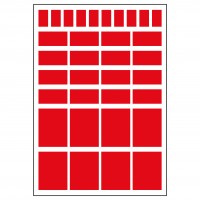 APLI 704. Caja gomets rectangulares, 200 hojas 4 colores (varios tamaños)