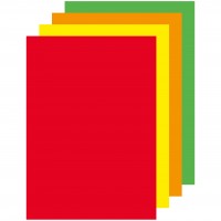 APLI 15280. Papel de 80 gr. A4 colores surtidos flúor  (100 hojas)