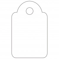 APLI 00388. Etiquetas colgantes blancas 1000 uds. (15 x 24 mm.)