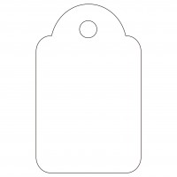 APLI 00389. Etiquetas colgantes blancas 1000 uds. (18 x 29 mm.)