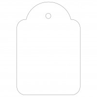 APLI 00392. Etiquetas colgantes blancas 500 uds. (36 x 53 mm.)