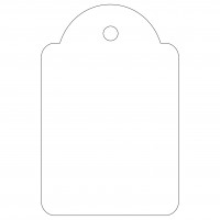APLI 07012. Etiquetas colgantes blancas 100 uds. (28 x 43 mm.)