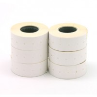 APLI 100923. 6 rollos etiquetas precios removibles blanco (26 x 16 mm.)