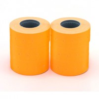 APLI 101566. 6 rollos etiquetas precios removibles naranja (21 x 12 mm.)