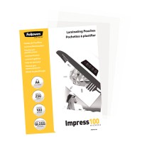 Fellowes 5313904. Pack 250 Fundas Plastificar Económicas 100 micras A4