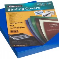 Fellowes 5476901. Pack de 100 portadas PP azul A4 280 micras