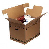 Fellowes 6205401. Caja de transporte reutilizable extra grande con montaje automático