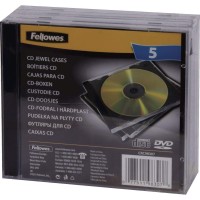 Fellowes 98307. Pack de 5 cajas dobles CDS negro