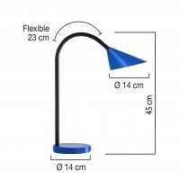 Unilux 400077405. Lámpara LED de escritorio SOL, color azul
