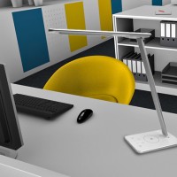 Unilux 400093836. Lámpara LED de escritorio JAZZ color gris metalizado