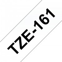 BROTHER Tze161 Cinta Tze, laminada (36 mm x 8 m). Negro sobre transparente