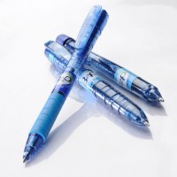 PILOT B2P. Roller retráctil reciclado de tinta gel negra. Trazo 0.4