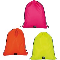 GRAFOPLAS 37610861. Mochila saco con cuerdas Unequal Flúor amarillo neon