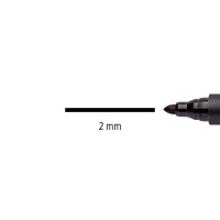 STAEDTLER 352-9. Marcador permanente Lumocolor con punta redonda. Trazo 2 mm. Negro