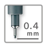 STAEDTLER 308 04-9. Rotulador calibrado Pigment Liner negro. Trazo 0.4 mm