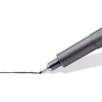 STAEDTLER 308 S1WP3. Estuche 3 rotuladores calibrados Pigment Liner (0.2 - 0.4 - 0.8). Color negro