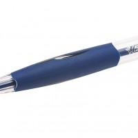 BIC Atlantis. Bolígrafo retráctil con grip de goma. Trazo 0.4 mm. Colores