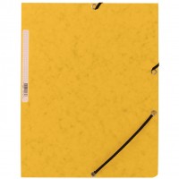 Q-Connect KF02166. Carpeta amarilla gomas y solapas carton simil-prespan 320x243 mm.