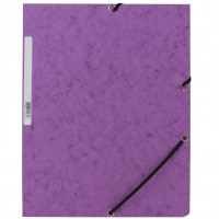 Q-Connect KF02171. Carpeta violeta gomas y solapas carton simil-prespan 320x243 mm.