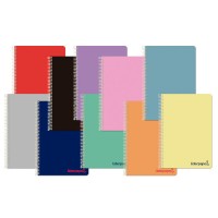 Liderpapel BC19 Cuaderno espiral A5 80 hojas, 90 gr. Colores surtidos.