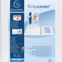 EXACOMPTA Carpeta anillas Krea corver A4 2- 16 mm BLANCO Personalizable - 51820E