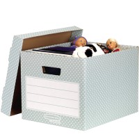 Fellowes 4481301. Pack 4 contenedores de archivo verde/blanco
