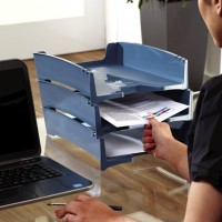 Fellowes 0008201. Bandejas para documentos Green2Desk Azul
