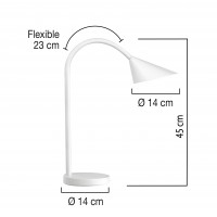 Unilux 400077404. Lámpara LED de escritorio SOL, color blanco