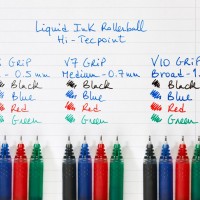 PILOT BXGPN-V5-B. Bolígrafo roller de tinta líquida color negro V-5 Grip. Trazo 0.3 mm.