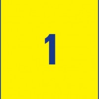 AVERY L6111-20 Pack de 20 etiquetas fluorescentes amarillas de poliéster (20 und. de 210 x 297 mm)