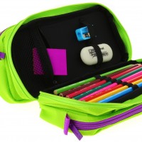 GRAFOPLAS 37540460. Estuche escolar triple Porta Plum Multiline amarillo