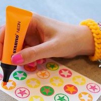 STABILO 72-54. Marcador fluorescente Neon con punta biselada. Naranja