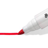 STAEDTLER 351-2. Rotulador pizarra blanca Lumocolor con punta redonda. Rojo