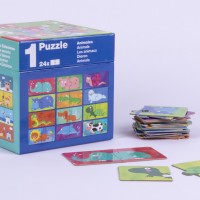 APLI 14114. Cubo 3 puzles educativos