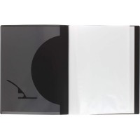 GRAFOPLÁS 98141510 Carpeta personalizable con 20 fundas soldadas de polipropileno opaco. Color negro