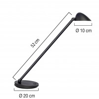 Unilux 400077430. Lámpara LED de escritorio JACK color negro