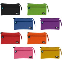 GRAFOPLAS 37543330. Estuche escolar portatodo cuádruple Bits & Bobs azul