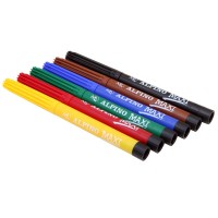 ALPINO AR000005. Estuche con 6 rotuladores de punta gruesa. Colores surtidos