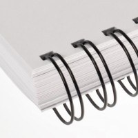 RENZ. Caja 100 encuadernadores Wire-o de 11 mm. Paso 2:1. Color negro