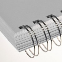 RENZ. Caja 100 encuadernadores Wire-o de 5,5 mm. Paso 3:1. Color plata